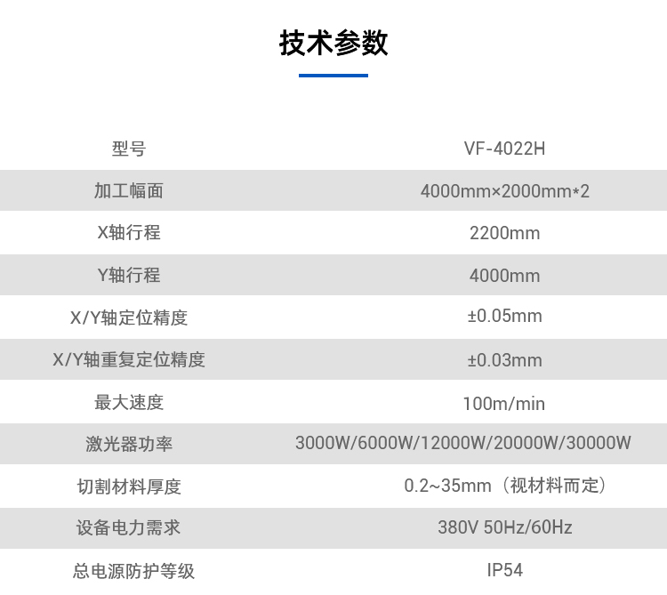 VF-4022H技术参数