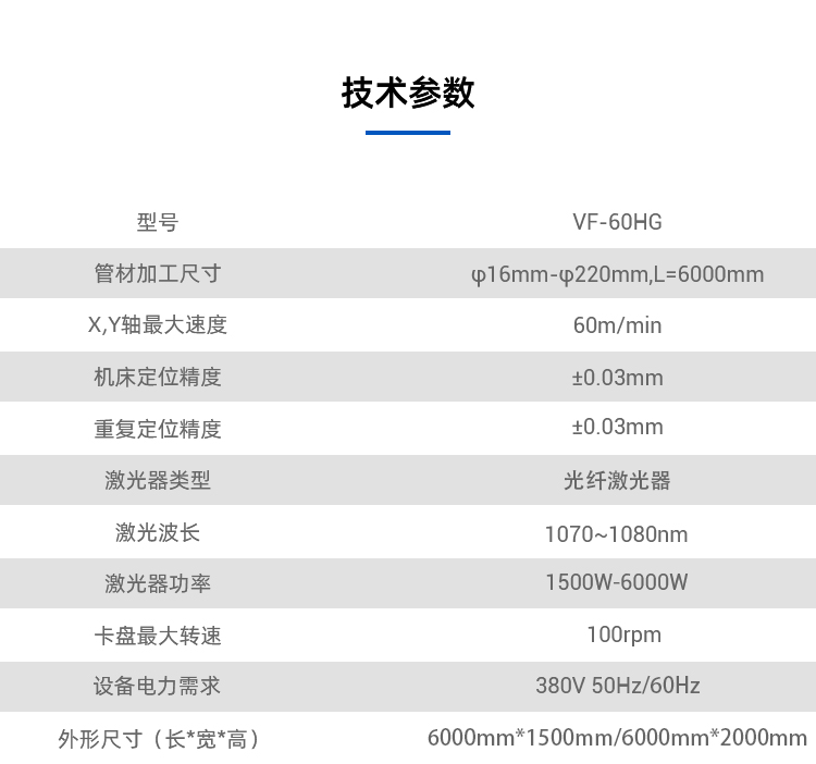 VF-60HG技术参数